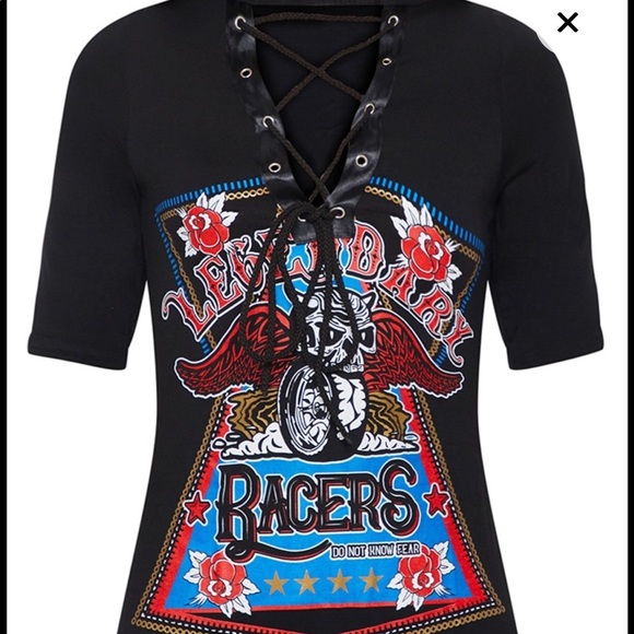 PLT Black Lace Up T Shirt Dress - Picture 4 of 5